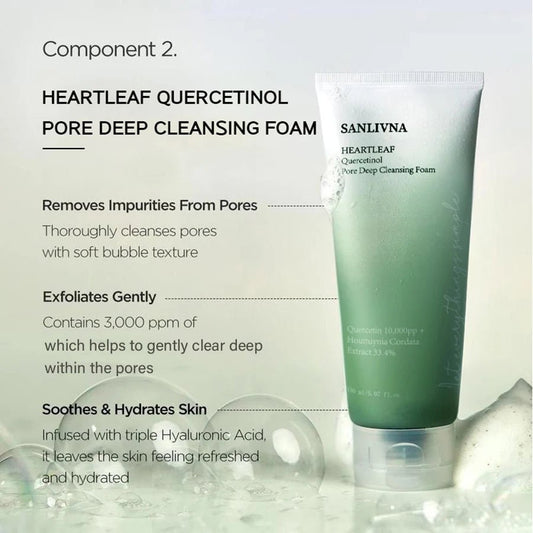 Sanlivna Heartleaf Cleansing Foam - Ultimate korean beauty kit