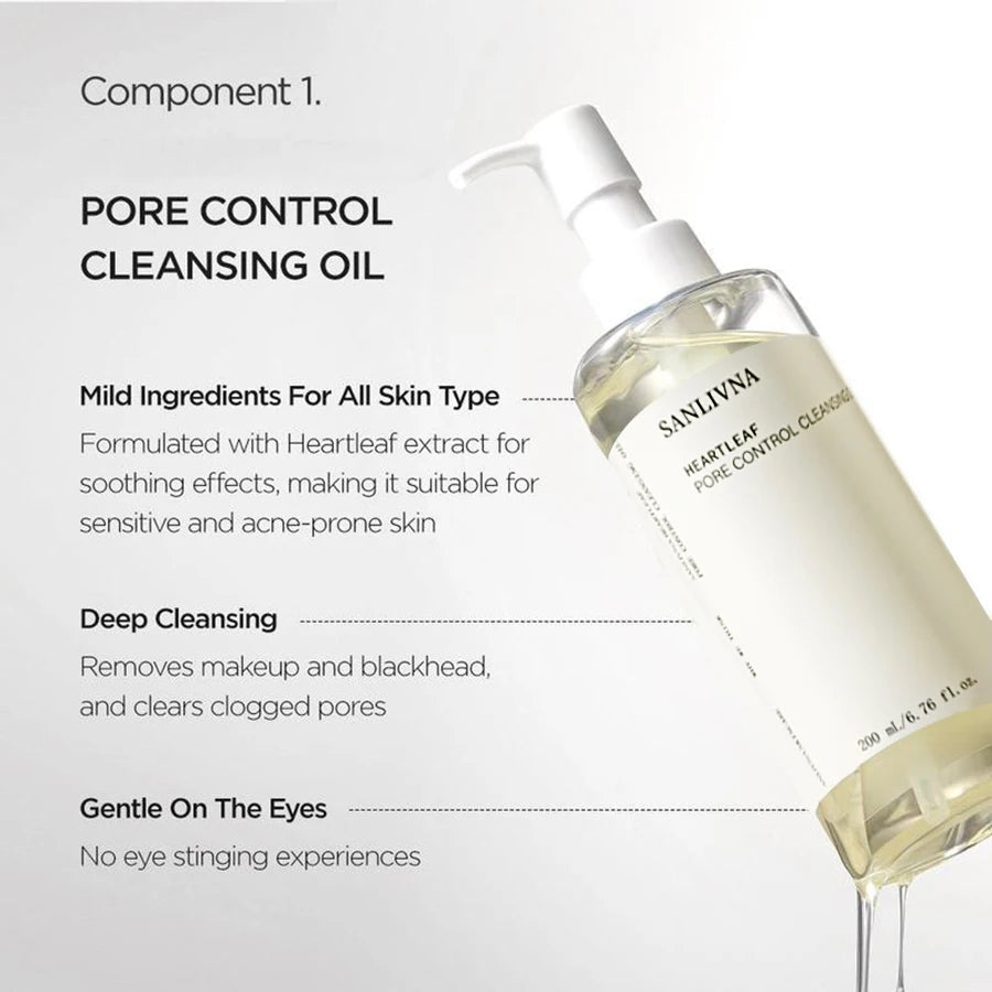 Sanlivna Pore Control Cleansing Oil - Ultimate korean beauty kit